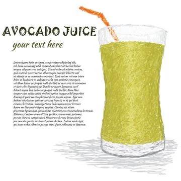 Avocado juice Stock Illustration