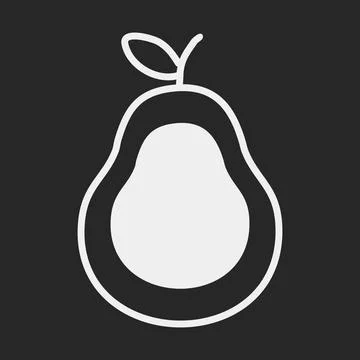 Avocado line icon, Fruit vector graphics Stock-Illustration
