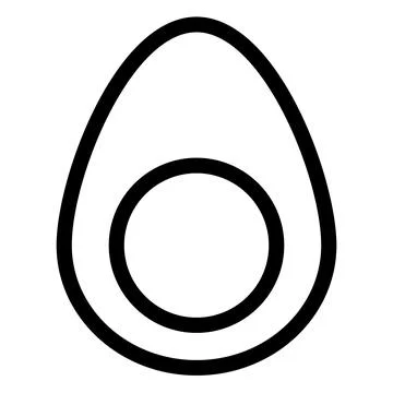 Avocado line icon vector illustration isolated on white background Stock Illustration