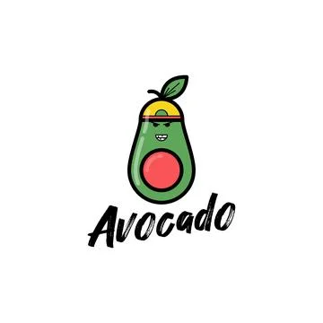 Avocado  Logo Design Concept Vector Stock Illustration