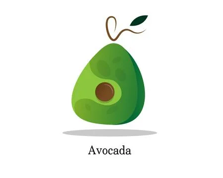 Avocado Logo Design vector Illustrazione stock