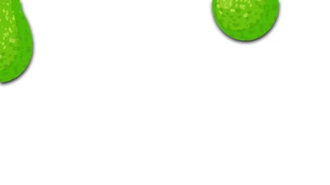 Avocado Loop Back White Background Apple 422 Stock Footage 131062883