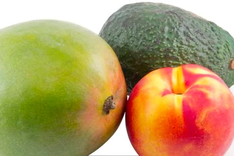 Avocado mango nectarine Stock Photos