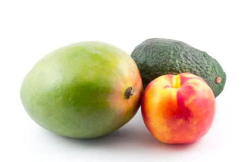 Avocado mango nectarine Stock Photos