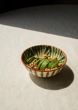 Avocado with nuts Stock Photos