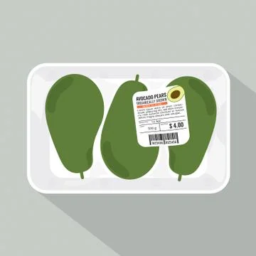 Avocado Pack Vector Illustration Stock Illustration