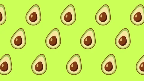 Avocado Pattern Delight Stock Footage 335630125