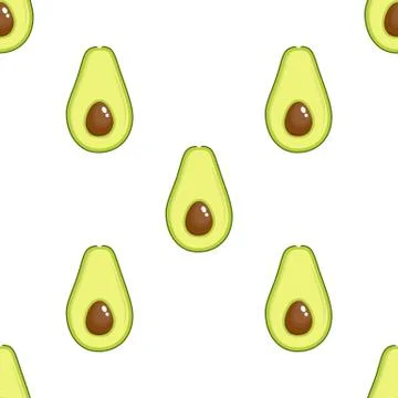 Avocado pattern geometric seamless Stock Illustration