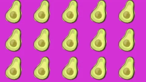 Avocado pattern, ideal footage for themes such as cooking, healthy life, diets Video stock 132950357