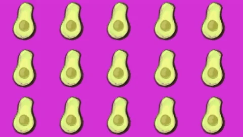 Avocado pattern, ideal footage for themes such as cooking, healthy life, diets Stock-Footage 132952473