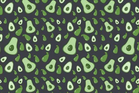 Avocado pattern illustrated on background Stock Illustration