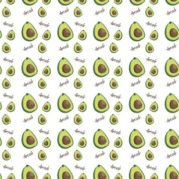 Avocado pattern Stockillustratie