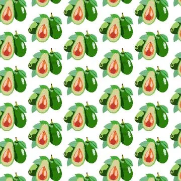 Avocado pattern Stock Illustration