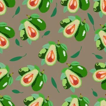 Avocado pattern Stock Illustration