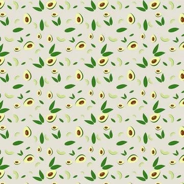 Avocado Pattern Stock Illustration
