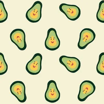 Avocado pattern Stock Illustration