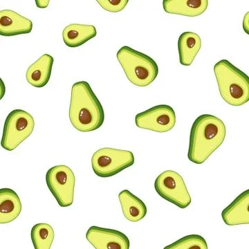 Avocado pattern seamless Illustrazione stock