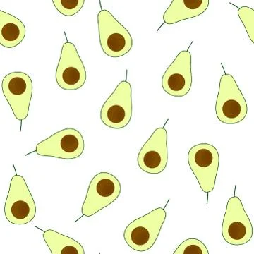 Avocado pattern. Texture for eco and healthy food Stock Illustration