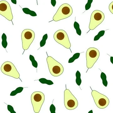 Avocado pattern. Texture for eco and healthy food Stock Illustration
