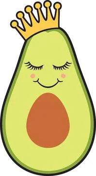 Avocado princess Stock Illustration