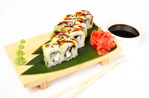 Avocado roll with cheese Foto stock