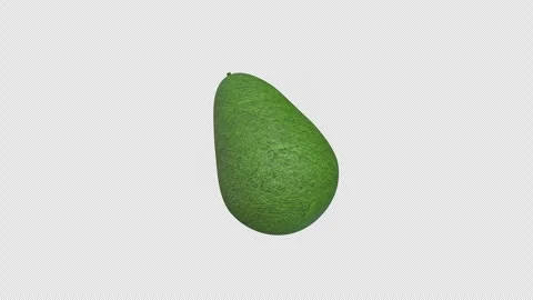 Avocado Rotating on a Transparent Background. Seamless Loop. 4K Stock Footage 295257516