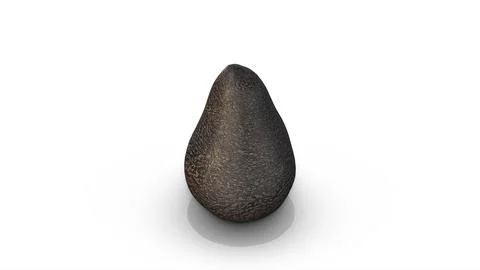 Avocado Rotation on a White Background Stock Illustration