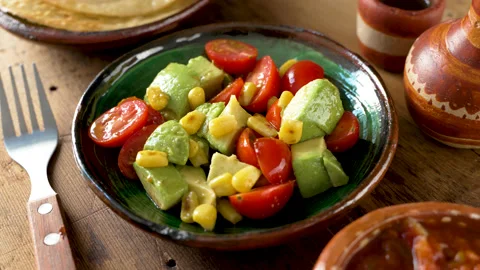 Avocado Salad Stock Footage 172456853