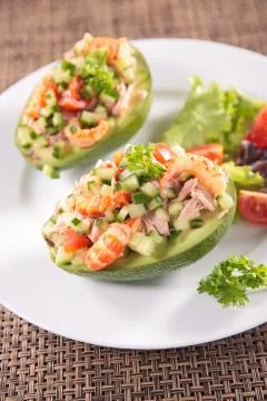 Avocado salad Stock Photos