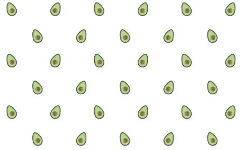 Avocado seamless pattern for print, fabric and organic, vegan, raw products Stock Illustration