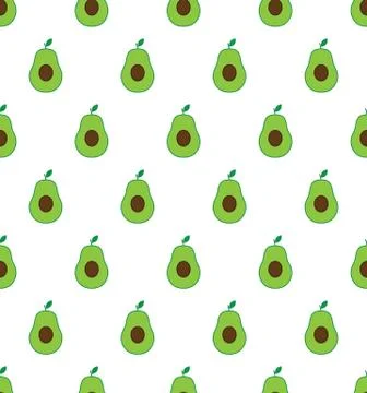 Avocado  seamless pattern vector  wallpapers, fabric, texture, background Stock Illustration