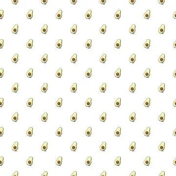 Avocado seamless pattern. Vegan organic eco fruit background. vector illustratio Illustrazione stock