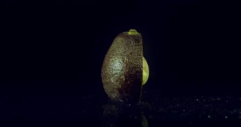 Avocado with seed.  Roundshot circa 360 degrees. Stock Footage 221178095