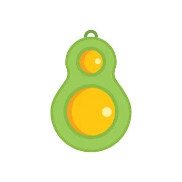 Avocado shaped dimple pop it fidget toy Stock Illustration