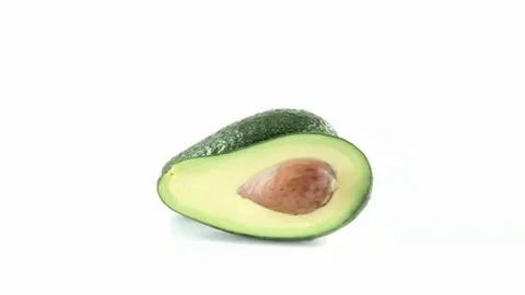 Avocado on side Stock Footage 98578662