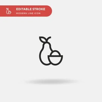 Avocado Simple vector icon. Illustration symbol design template for web mobil Stock Illustration