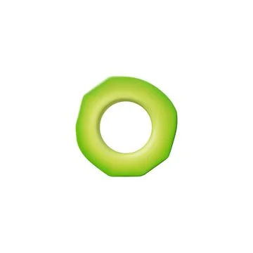 Avocado slice 3D vector icon, glossy green ripe vegetable piece, natural healthy Stock Illustration