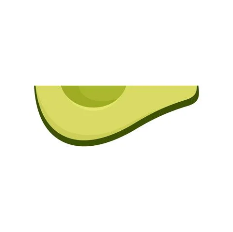 Avocado slice icon flat isolated vector 스톡 일러스트