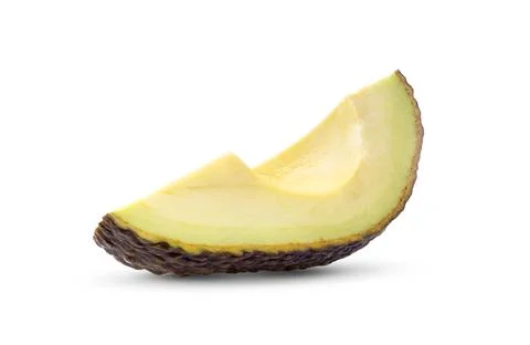 Avocado slice on white background Stock Photos