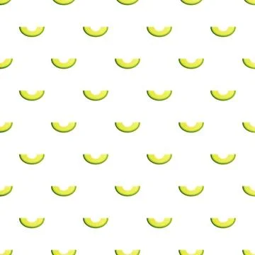 Avocado slices creating a seamless fruit pattern Stock Illustration