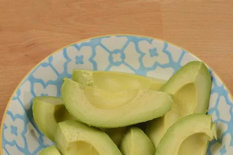 Avocado slices Stock Photos