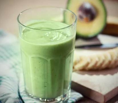 Avocado smoothie Stock Photos