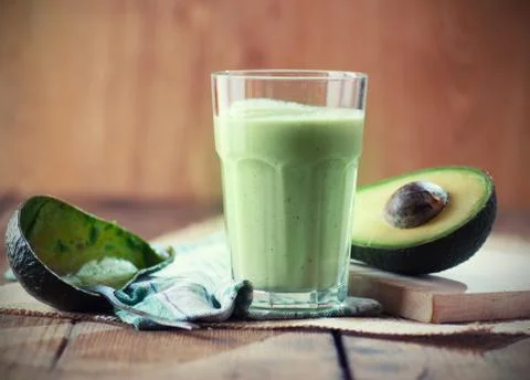 Avocado smoothie Stock Photos