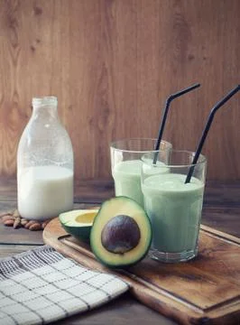 Avocado smoothie.. Stock Photos