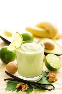 Avocado smoothie Stock Photos