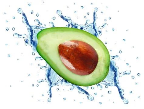 Avocado splash Stock Photos
