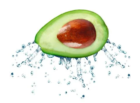 Avocado splash Stock Photos
