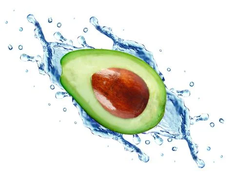 Avocado splash Stock Photos