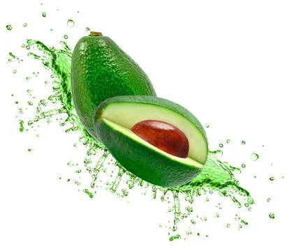 Avocado splash Stock Photos