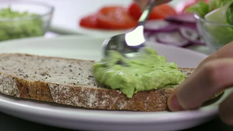 Avocado spread 1 Stock Footage 281094712